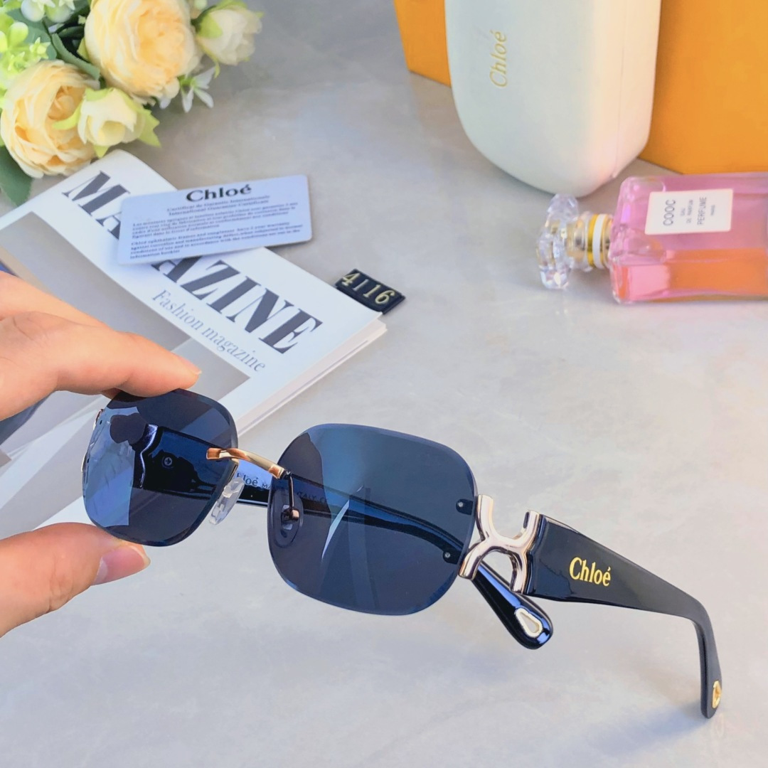 NO:372556,Chlo* high-end new frameless fashion sunglasses women's high-end lenses square sunglasses sunglasses glasses sunglasses sunglasses, glasses, chloe19860909Chlo*高档新款无框时尚墨镜女高级感镜片方形墨镜太阳眼镜眼镜墨镜太阳镜,眼镜,chloe,glasses