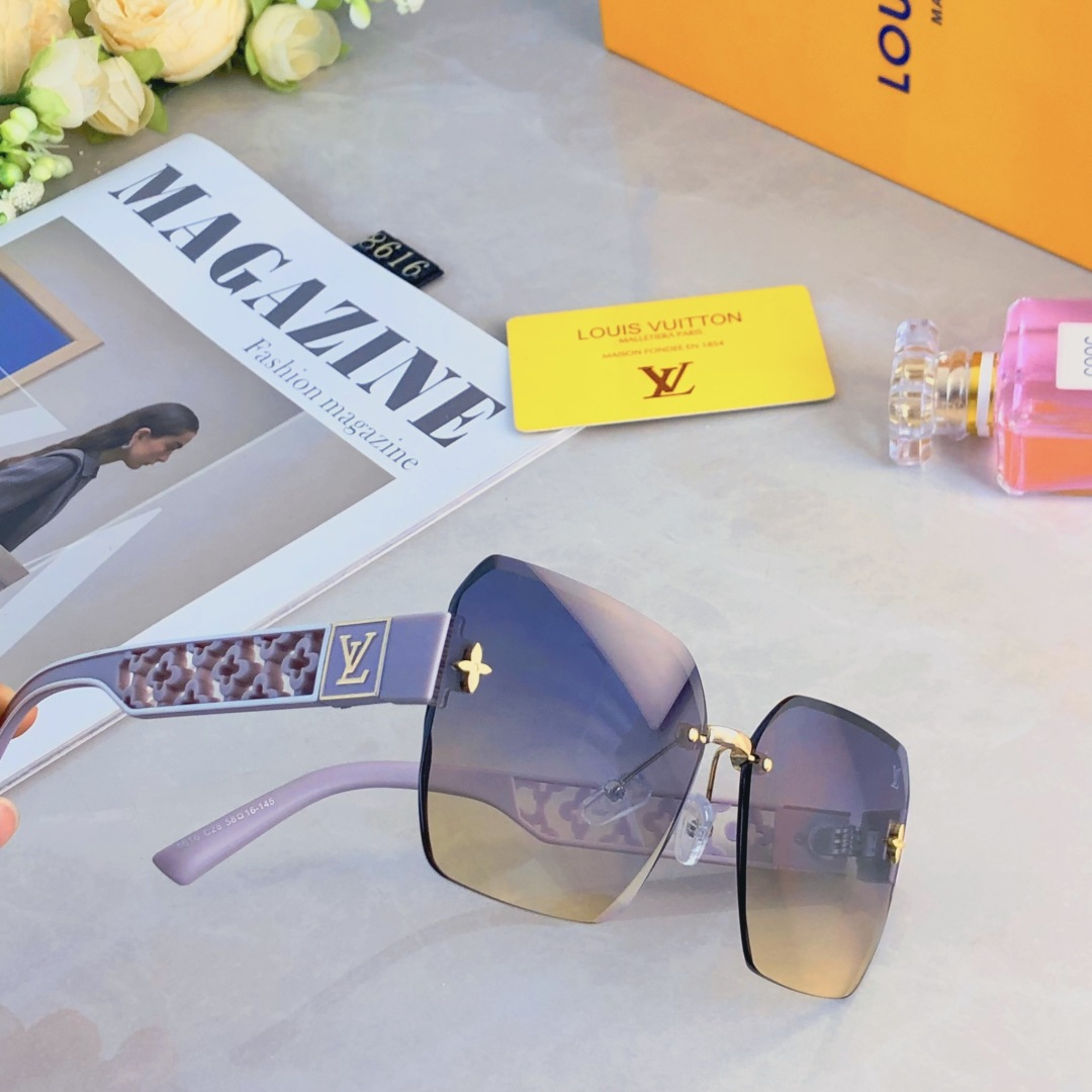 。。Louis vuitto*2025新款尼龙无框切边轻奢高级感女太阳镜小红书潮款墨镜