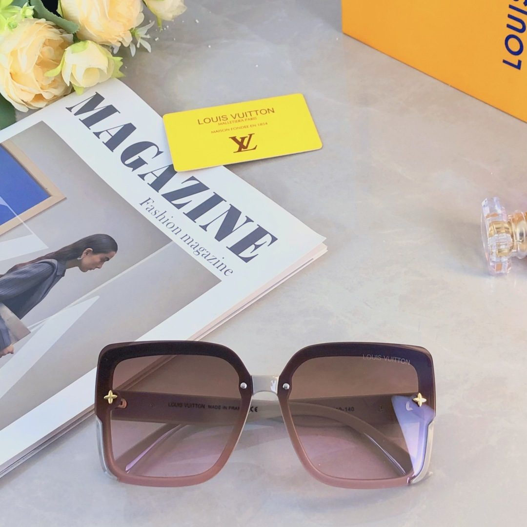 。。Louis vuitto*欧美时尚条纹大框墨镜女高级感2025新款网红街拍防晒太阳镜潮
