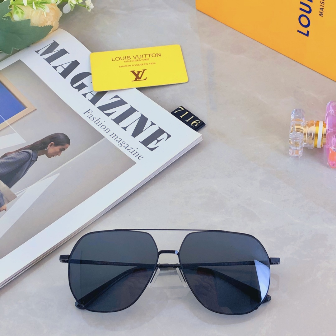 。。Louis vuitto*2025新款尼龙偏光墨镜驾驶潮流墨镜时尚防紫外线太阳眼镜