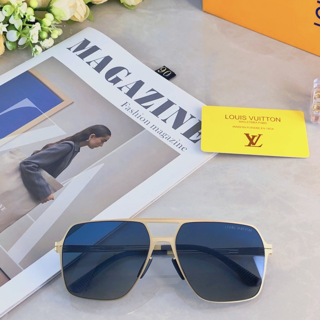 。。Louis vuitto*夏季新款飞行员偏光太阳眼镜男欧美时尚骑行驾驶蛤蟆镜户外太阳镜