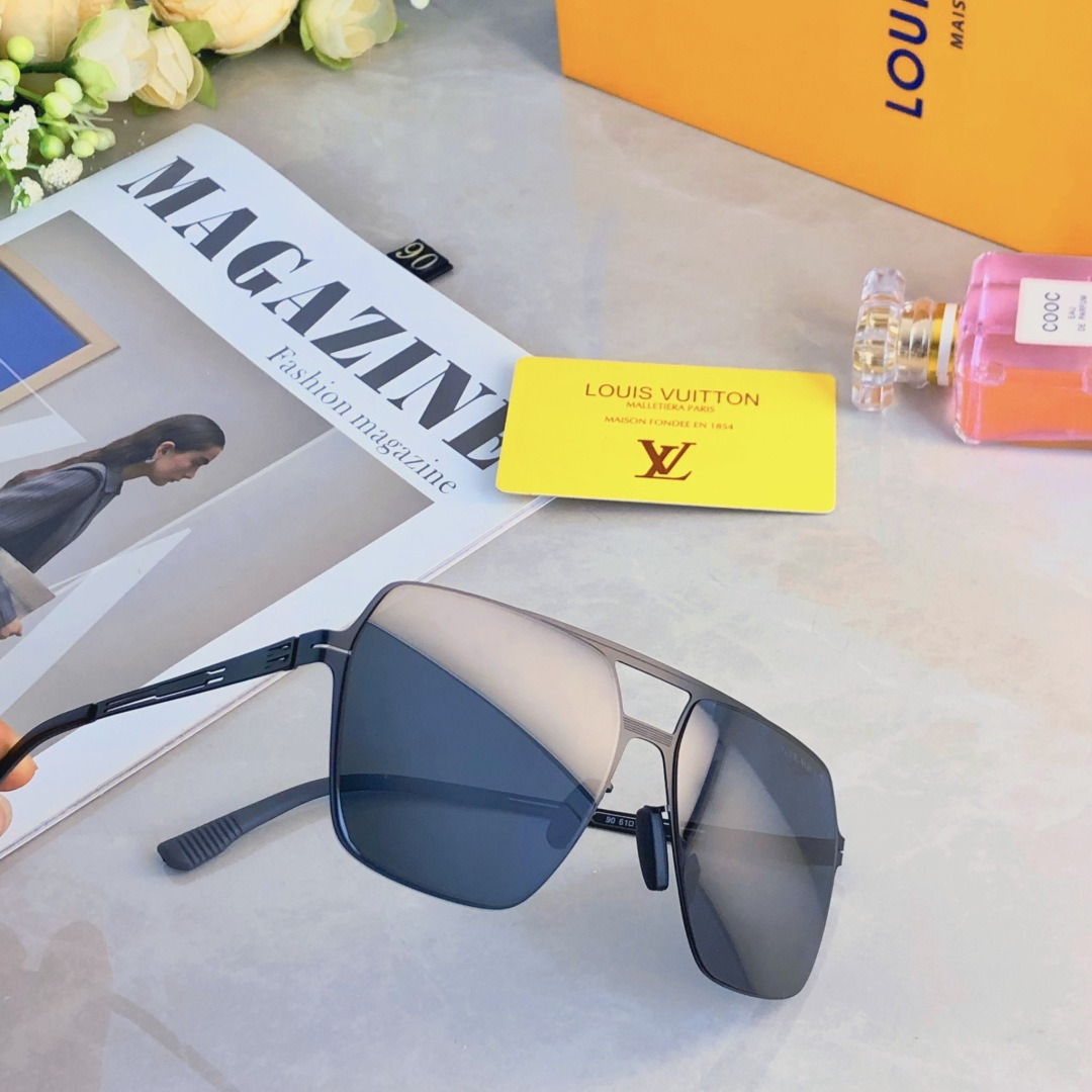 。。Louis vuitto*夏季新款飞行员偏光太阳眼镜男欧美时尚骑行驾驶蛤蟆镜户外太阳镜