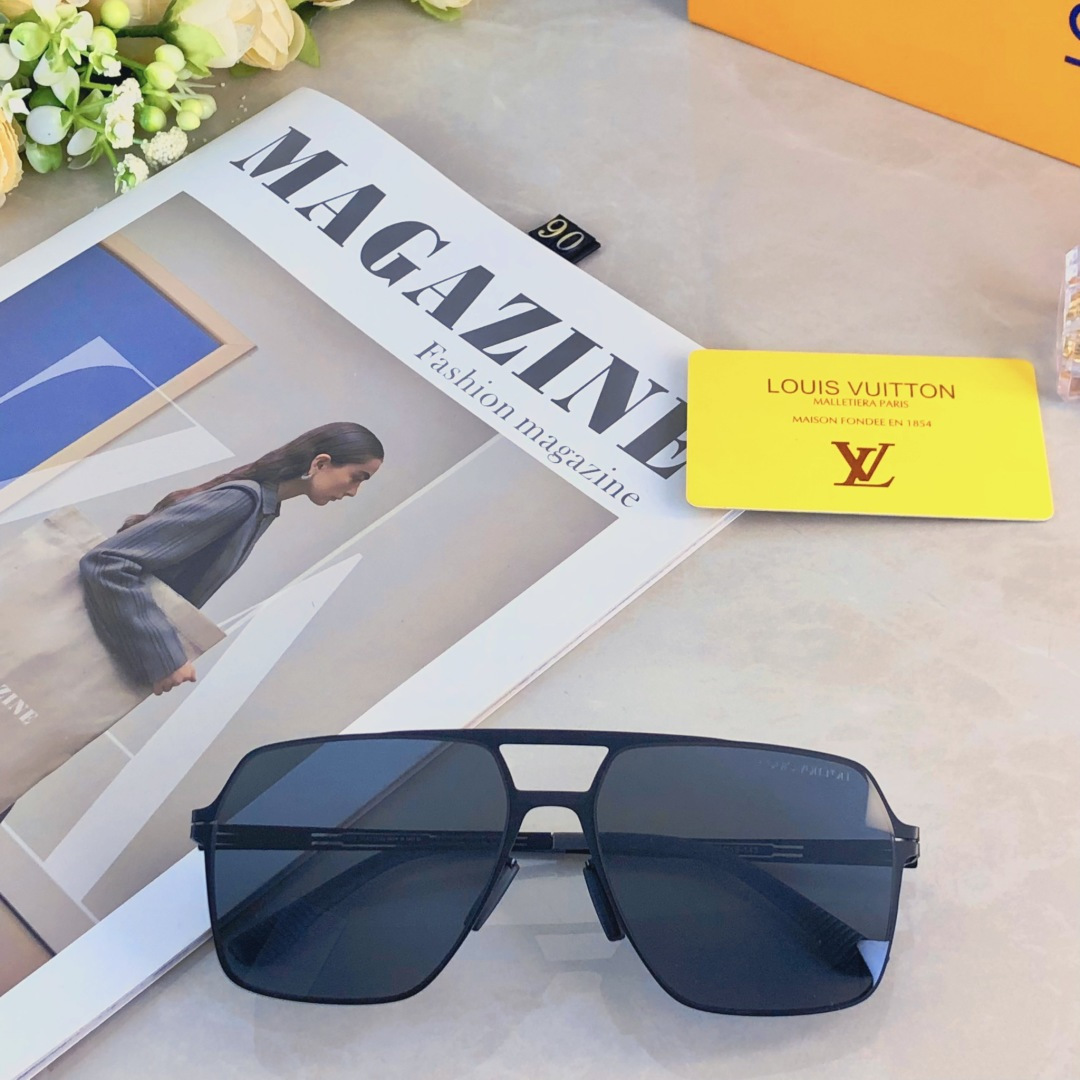 。。Louis vuitto*夏季新款飞行员偏光太阳眼镜男欧美时尚骑行驾驶蛤蟆镜户外太阳镜