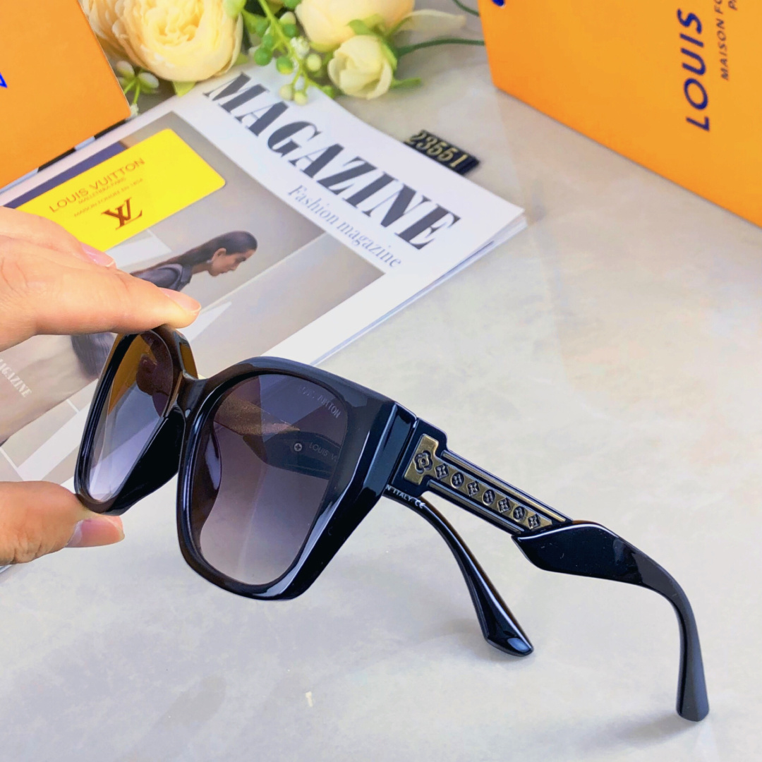 。。Louis vuitto*新款欧美风猫眼太阳镜时尚大框网红同款墨镜遮阳大脸显瘦女潮