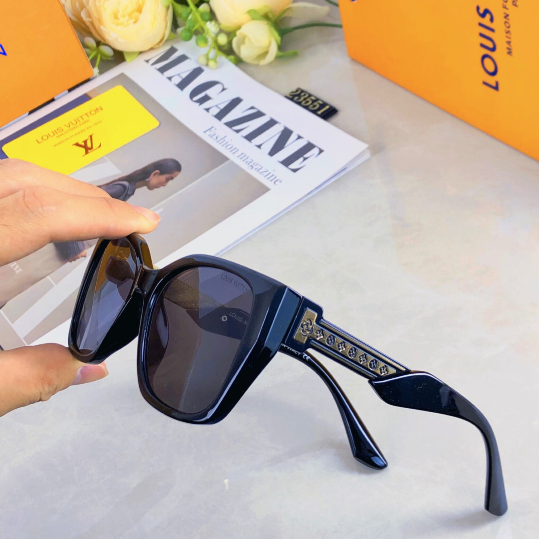 。。Louis vuitto*新款欧美风猫眼太阳镜时尚大框网红同款墨镜遮阳大脸显瘦女潮