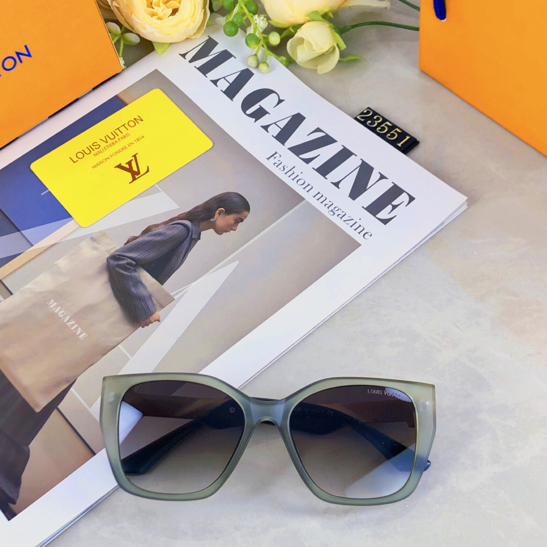 。。Louis vuitto*新款欧美风猫眼太阳镜时尚大框网红同款墨镜遮阳大脸显瘦女潮