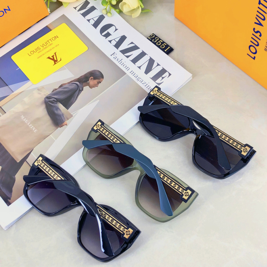 。。Louis vuitto*新款欧美风猫眼太阳镜时尚大框网红同款墨镜遮阳大脸显瘦女潮