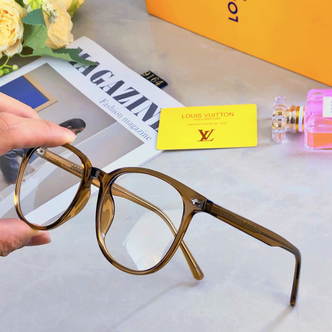 。。Louis vuitto*复古韩版猫眼透灰素颜神器眼镜方圆脸显瘦可配度数近视镜框超