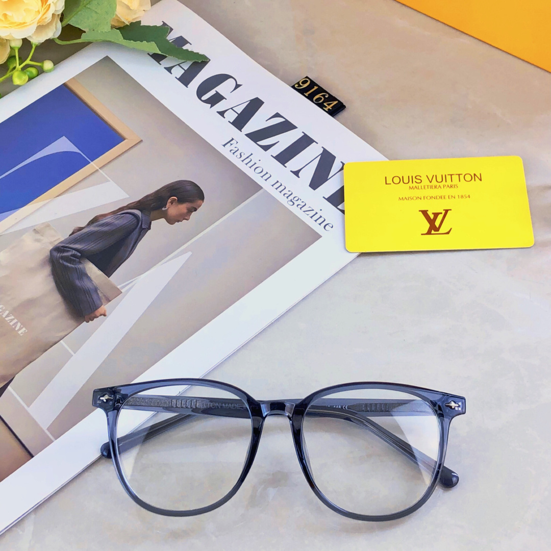 。。Louis vuitto*复古韩版猫眼透灰素颜神器眼镜方圆脸显瘦可配度数近视镜框超