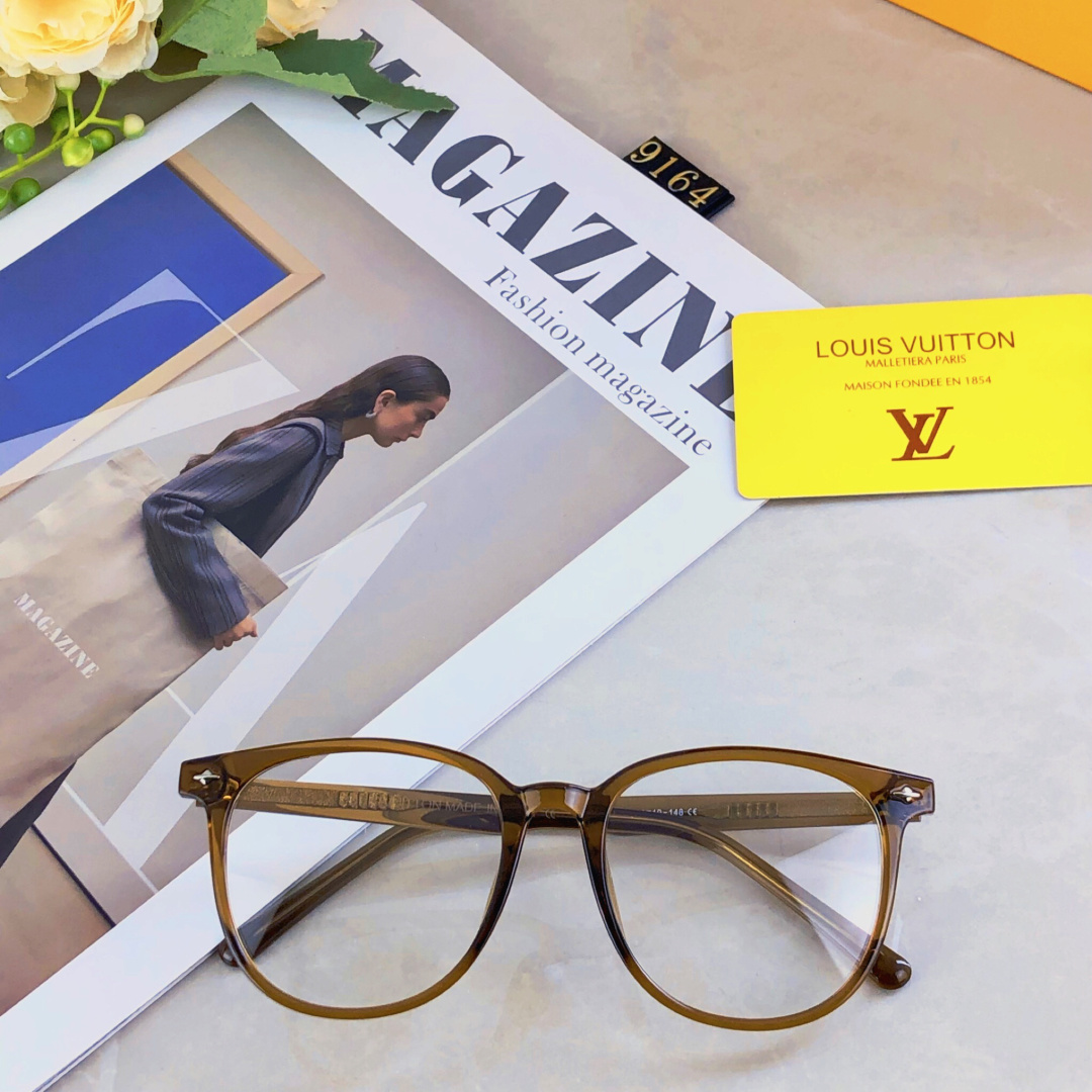 。。Louis vuitto*复古韩版猫眼透灰素颜神器眼镜方圆脸显瘦可配度数近视镜框超