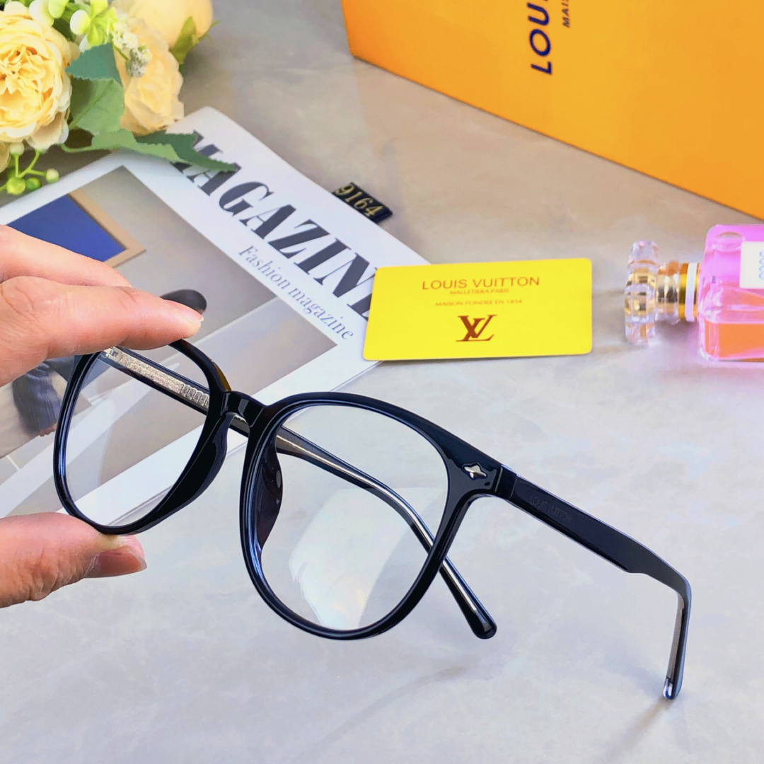 。。Louis vuitto*复古韩版猫眼透灰素颜神器眼镜方圆脸显瘦可配度数近视镜框超