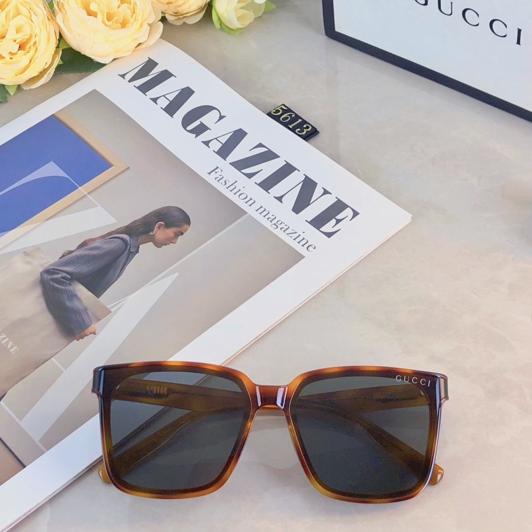 。。Gucc*网红新款新款曲面镜片墨镜时尚潮流高颜值太阳镜防晒折弯镜片眼镜