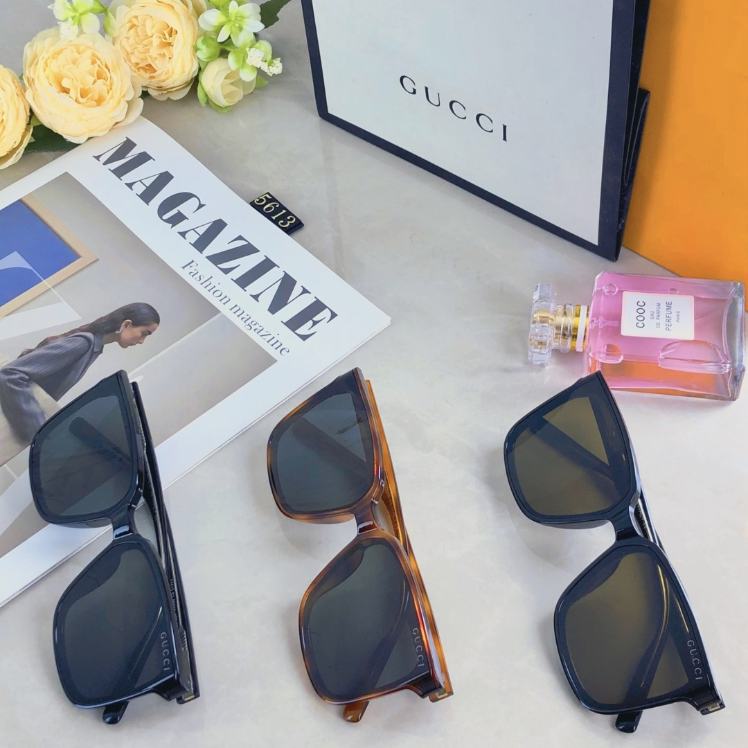 。。Gucc*网红新款新款曲面镜片墨镜时尚潮流高颜值太阳镜防晒折弯镜片眼镜