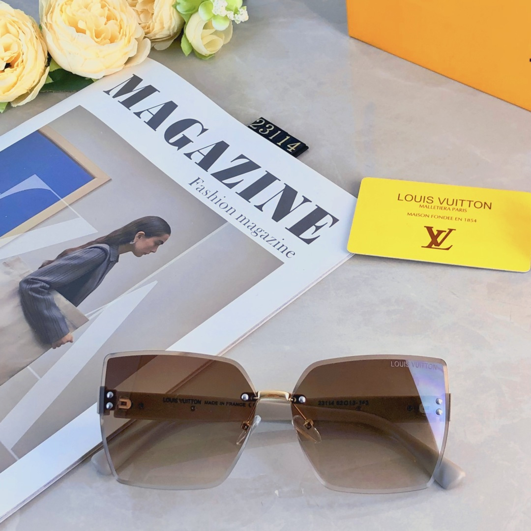 。。Louis Vuitto*时尚女高级感防紫外线ins度假拍照凹造型眼镜墨镜太阳眼镜