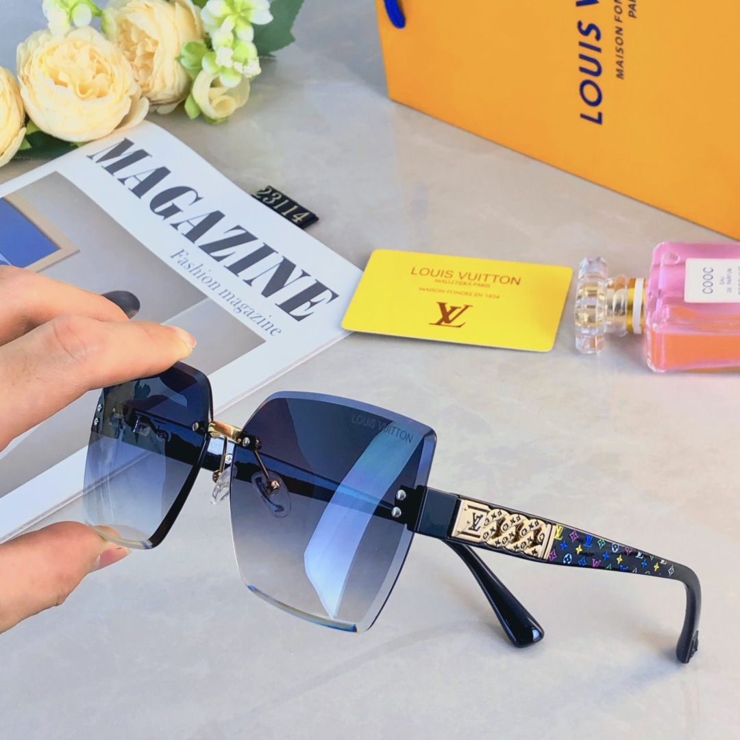 。。Louis Vuitto*时尚女高级感防紫外线ins度假拍照凹造型眼镜墨镜太阳眼镜