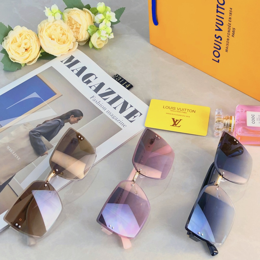 。。Louis Vuitto*时尚女高级感防紫外线ins度假拍照凹造型眼镜墨镜太阳眼镜