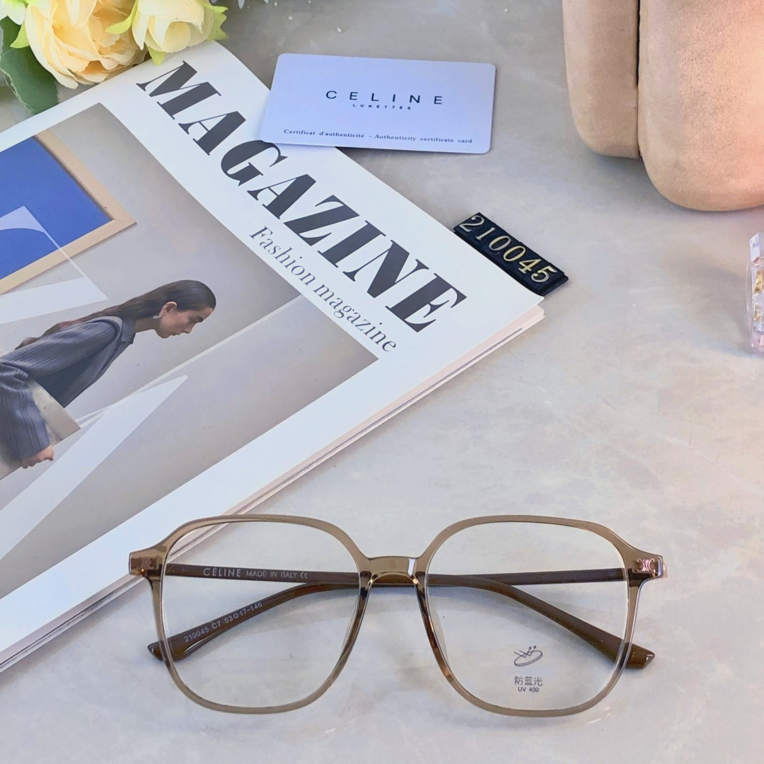 。。Celin*黑框眼镜女防蓝光抗辐射素颜神器大框显瘦镜架可配度数近视眼镜