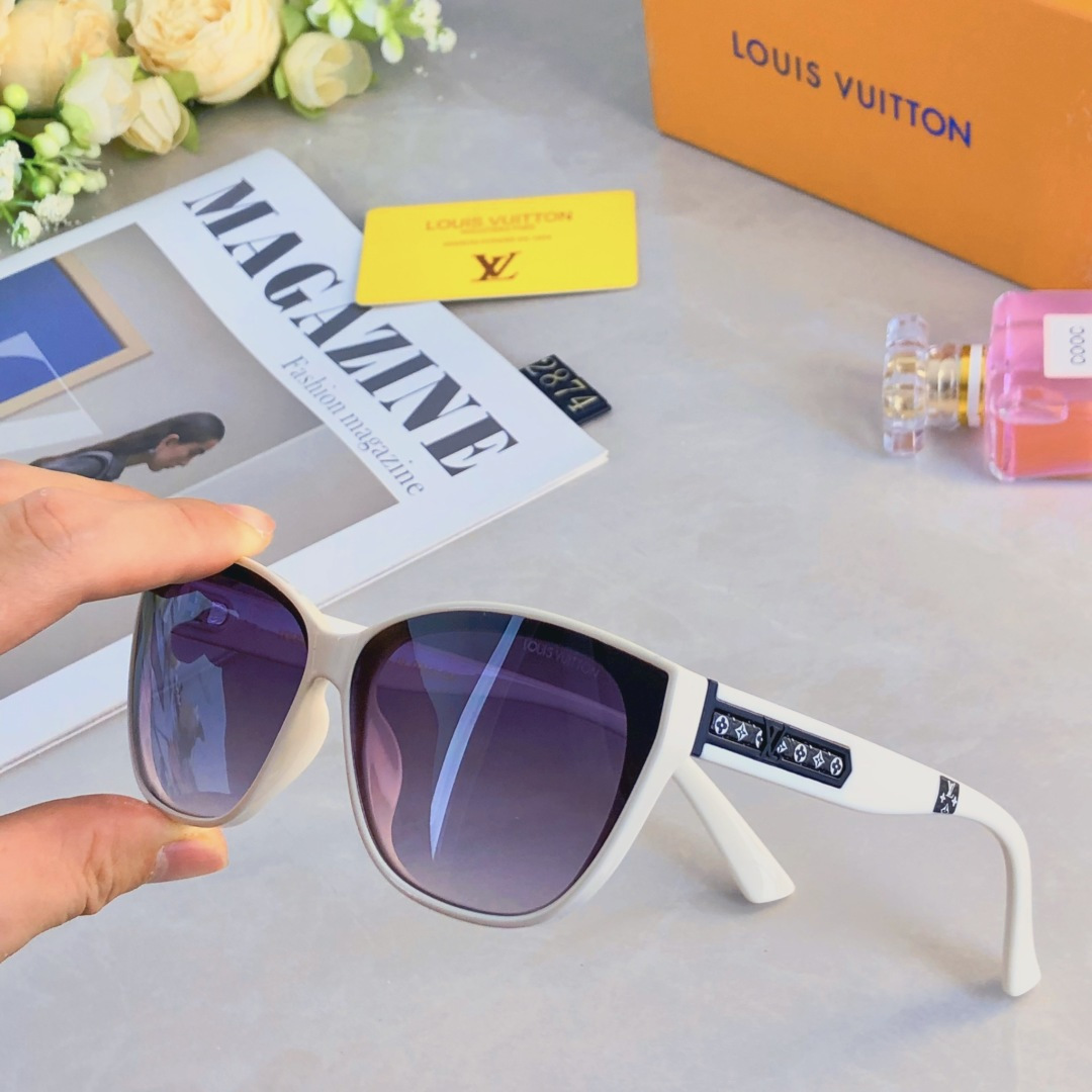 。。Louis vuitto*韩版百搭墨镜网红同款凹造型拍照显脸小防紫外线太阳镜
