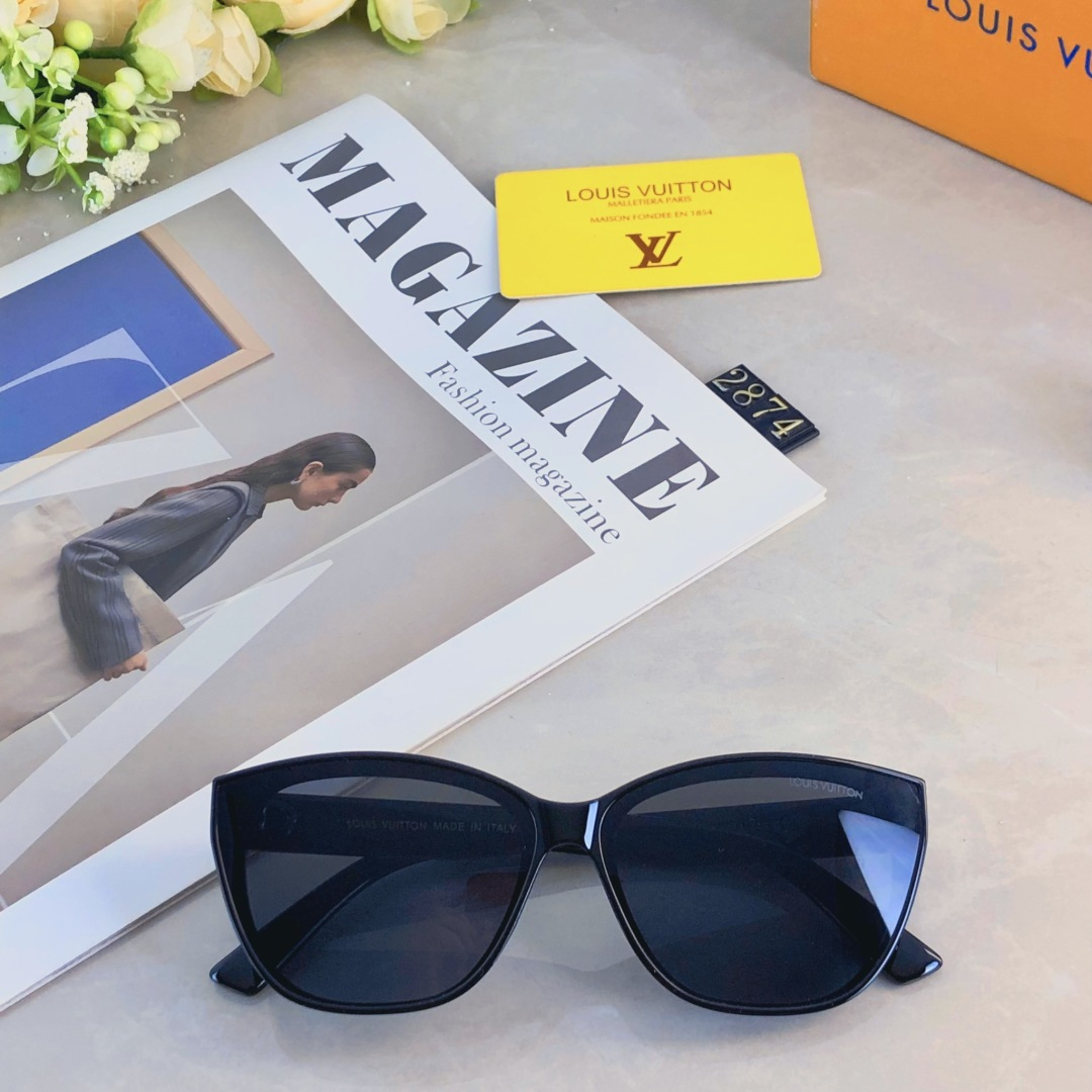 。。Louis vuitto*韩版百搭墨镜网红同款凹造型拍照显脸小防紫外线太阳镜