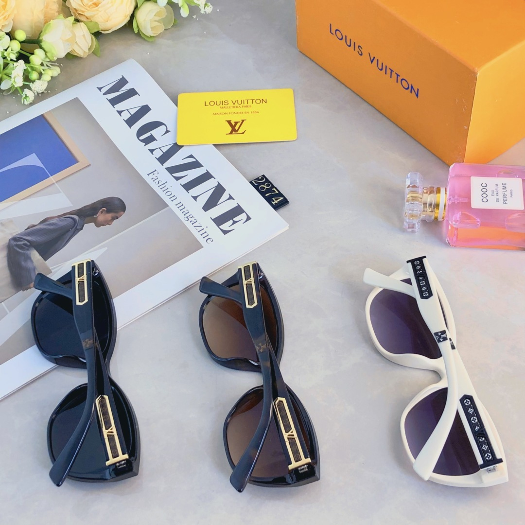 。。Louis vuitto*韩版百搭墨镜网红同款凹造型拍照显脸小防紫外线太阳镜