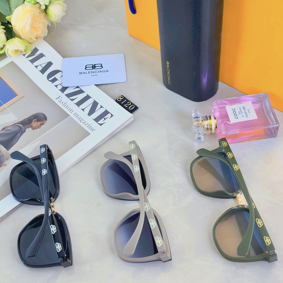 。。Balenciag*遮阳镜骑车开车太阳镜防紫外线ins简约休闲墨镜女潮流款