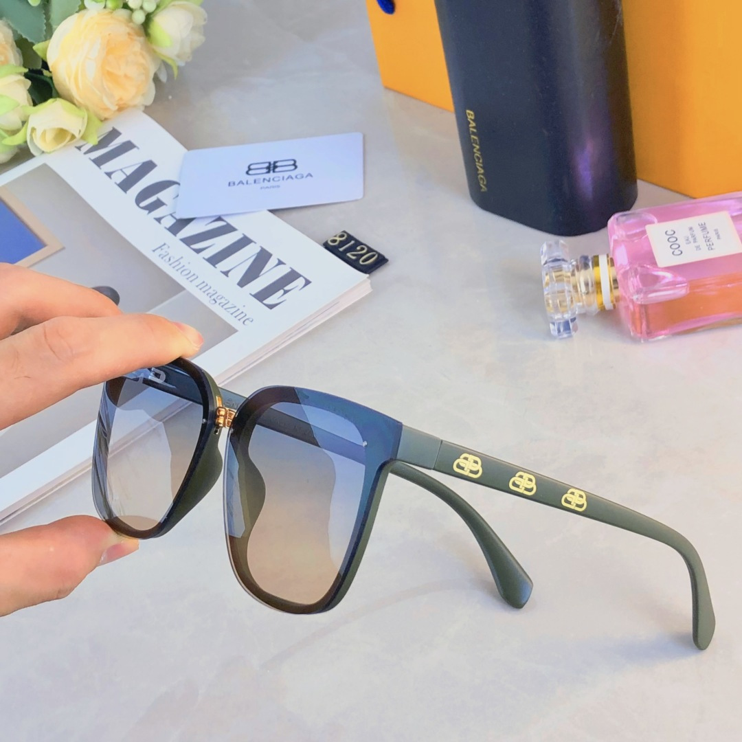 。。Balenciag*遮阳镜骑车开车太阳镜防紫外线ins简约休闲墨镜女潮流款