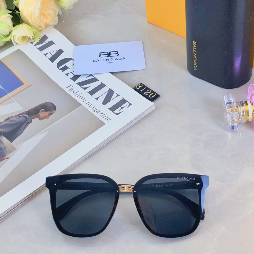 。。Balenciag*遮阳镜骑车开车太阳镜防紫外线ins简约休闲墨镜女潮流款