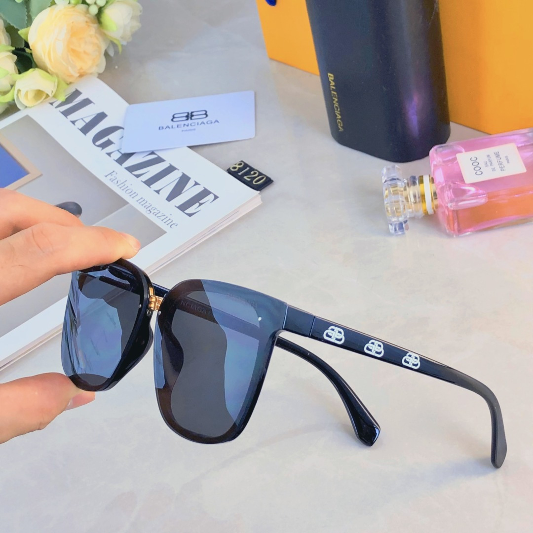 。。Balenciag*遮阳镜骑车开车太阳镜防紫外线ins简约休闲墨镜女潮流款