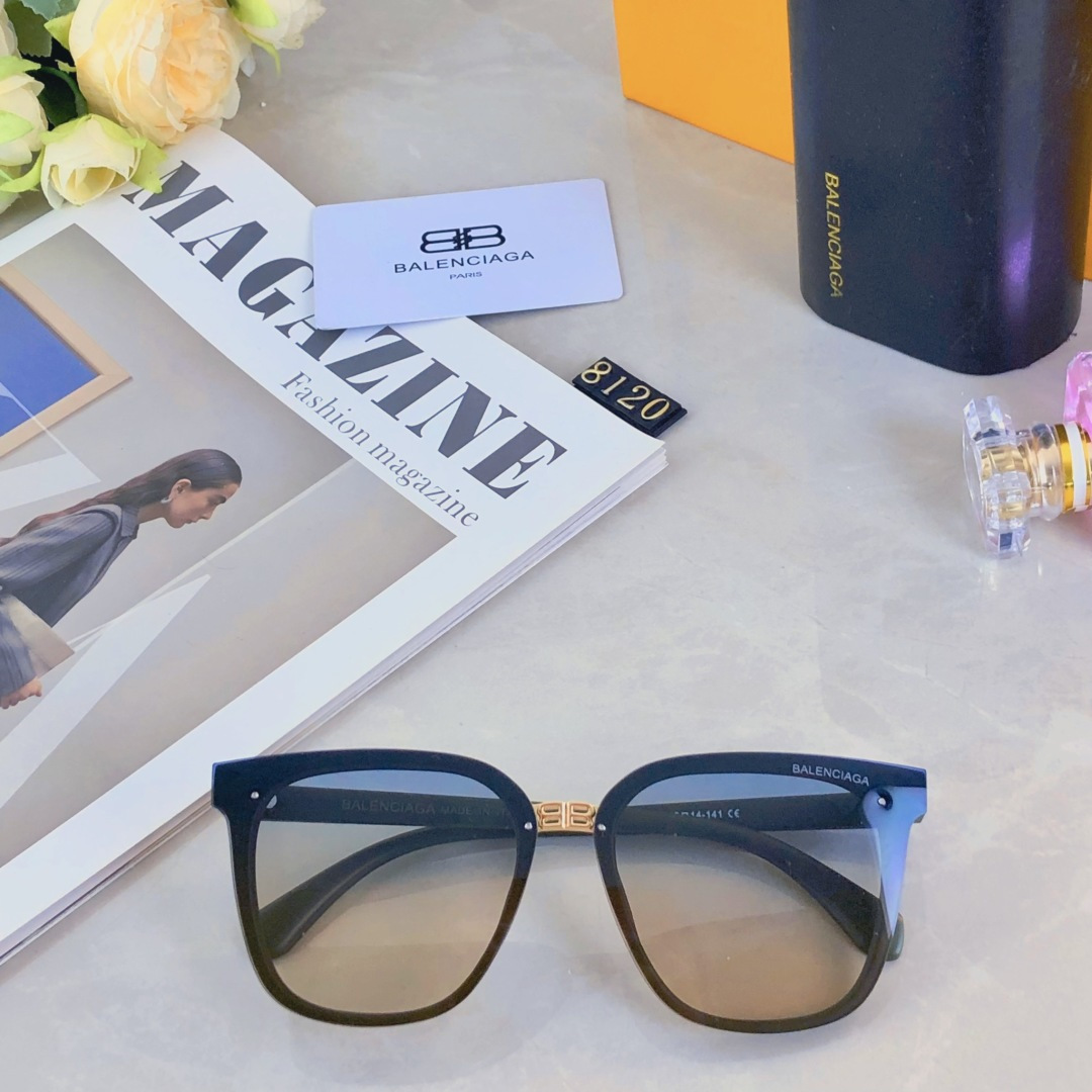 。。Balenciag*遮阳镜骑车开车太阳镜防紫外线ins简约休闲墨镜女潮流款