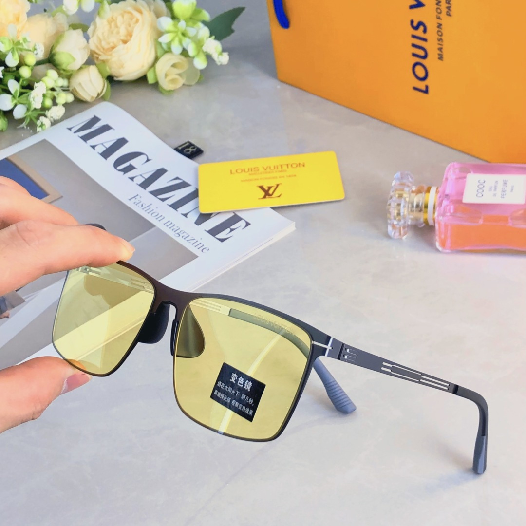 。。Louis vuitto*不锈钢双梁无螺丝男士偏光太阳镜超轻高级感太阳眼镜遮阳墨镜