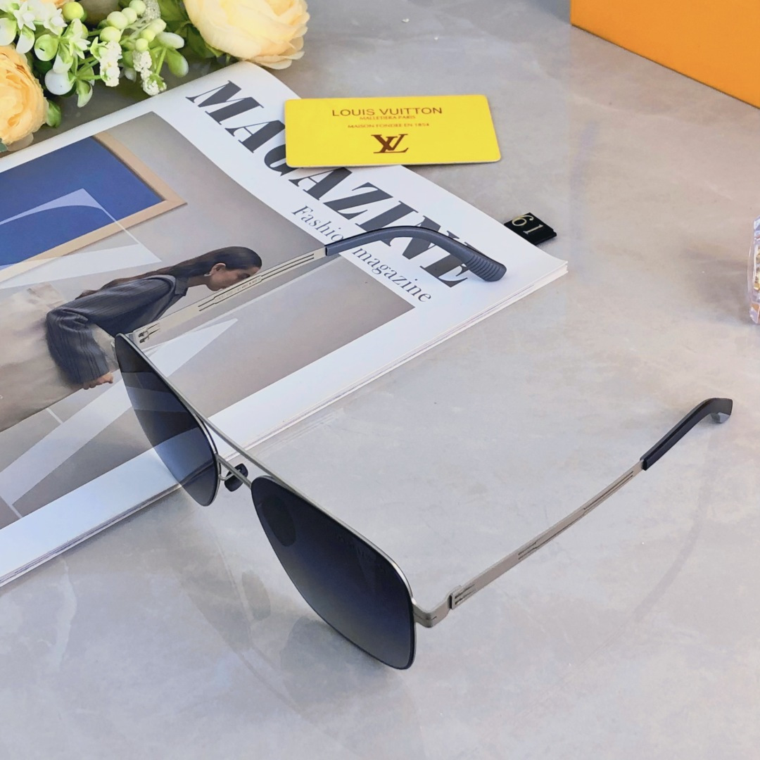 。。Louis vuitto*2025新款男士金属高清尼龙偏光墨镜飞行员防强光太阳镜