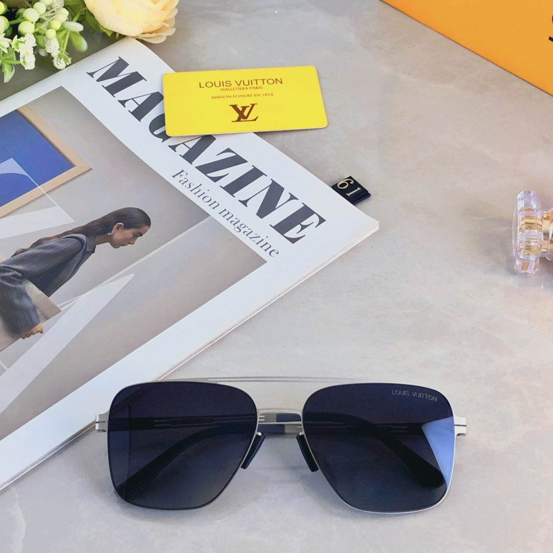。。Louis vuitto*2025新款男士金属高清尼龙偏光墨镜飞行员防强光太阳镜