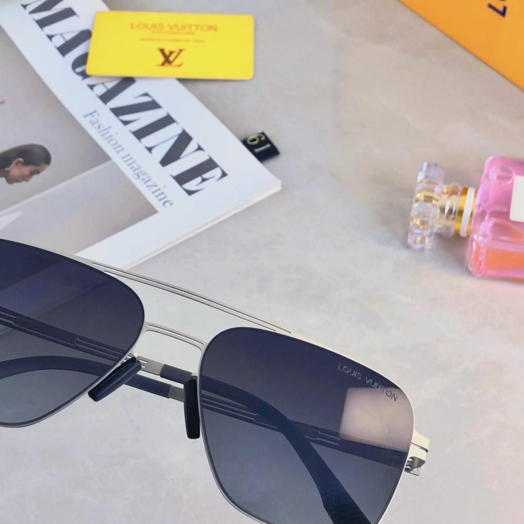 。。Louis vuitto*2025新款男士金属高清尼龙偏光墨镜飞行员防强光太阳镜