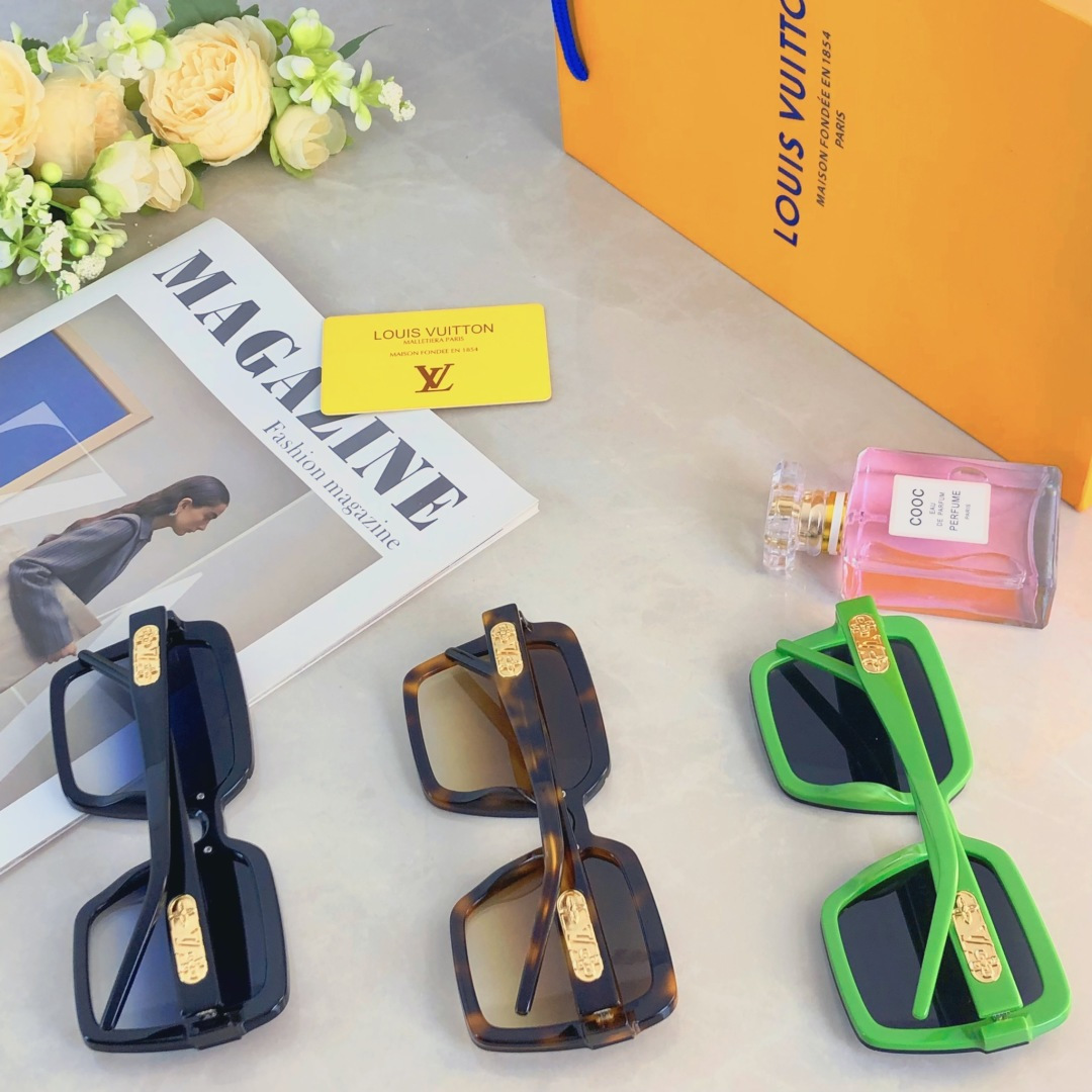 。。Louis vuitto*时尚简约太阳镜百搭黑色墨镜女大脸ins网红博主新款街拍防晒眼镜