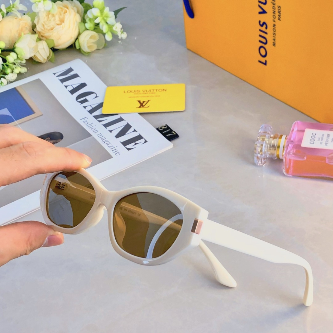 。。Louis vuitto*辣妹猫眼墨镜女高级感2025新款海边防晒偏光防紫外线太阳眼镜