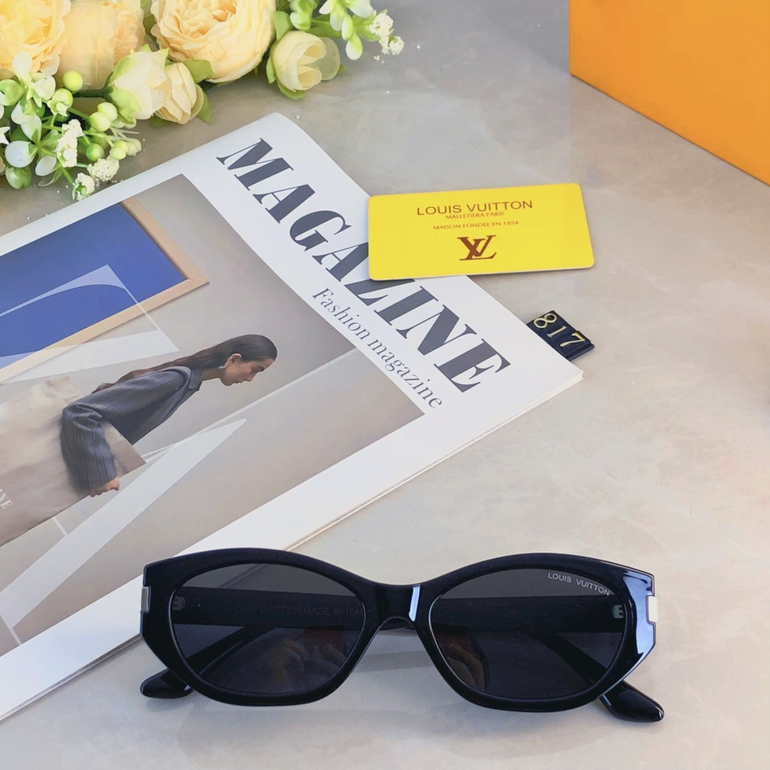 。。Louis vuitto*辣妹猫眼墨镜女高级感2025新款海边防晒偏光防紫外线太阳眼镜