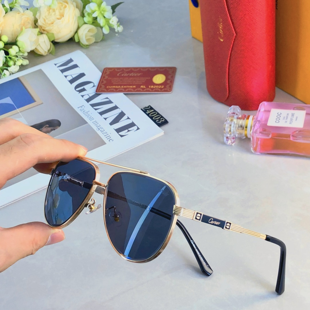 。。Cartie*时尚新款太阳眼镜高品质高质感百搭遮阳大气金属潮酷蛤蟆镜