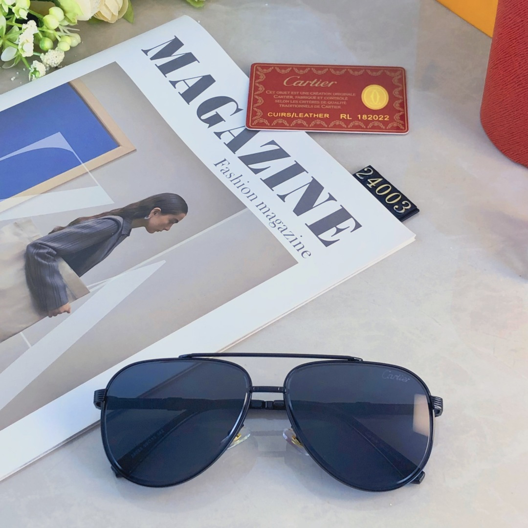 。。Cartie*时尚新款太阳眼镜高品质高质感百搭遮阳大气金属潮酷蛤蟆镜