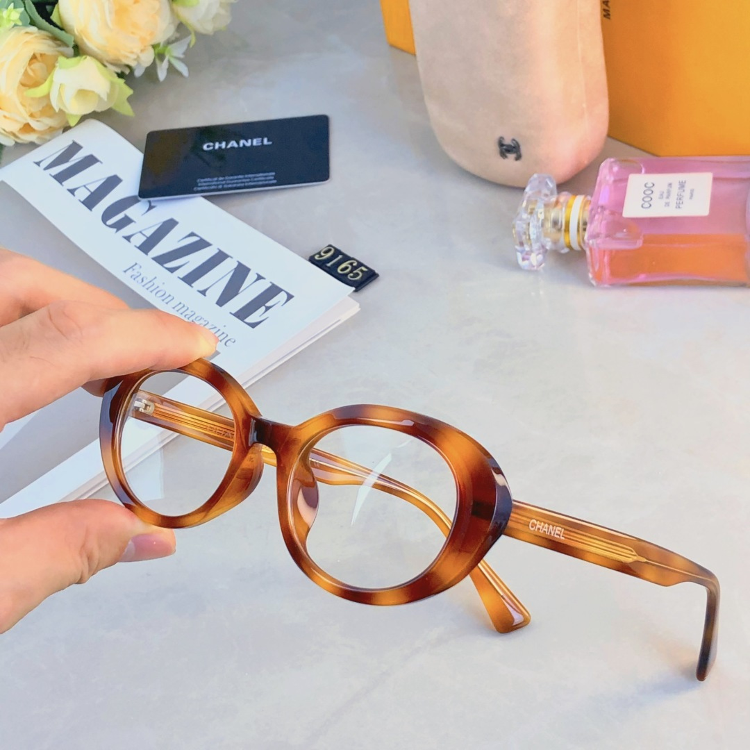。。Chane*欧美风猫眼眼镜女防蓝光辐射个性潮搭平光镜可配近视度数眼