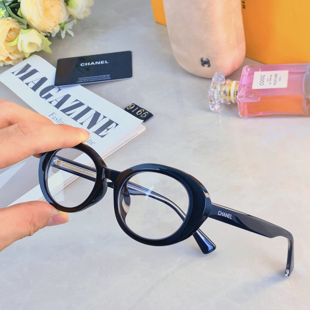 。。Chane*欧美风猫眼眼镜女防蓝光辐射个性潮搭平光镜可配近视度数眼