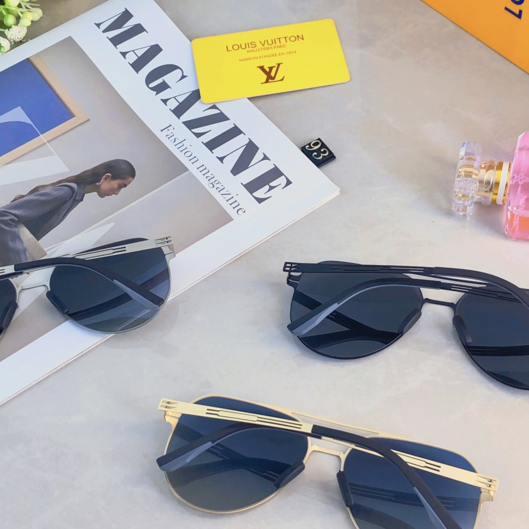 。。Louis vuitto*情侣款复古飞行员太阳镜男女高颜值时尚街拍遮阳防晒墨镜拍照旅游