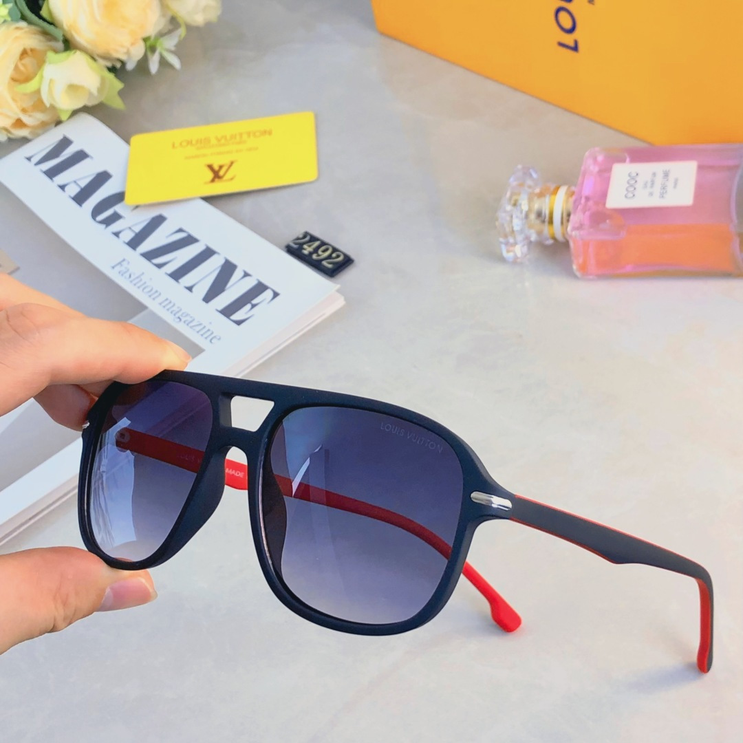 。。Louis vuitto*新款时尚双梁飞行员蛤蟆镜跨境欧美潮流太阳镜驾驶情侣太阳眼镜