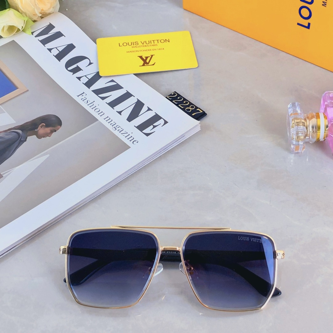 。。Louis vuitto*新款太阳镜欧美爆款金属双梁时尚大框墨镜驾驶开车太阳眼镜