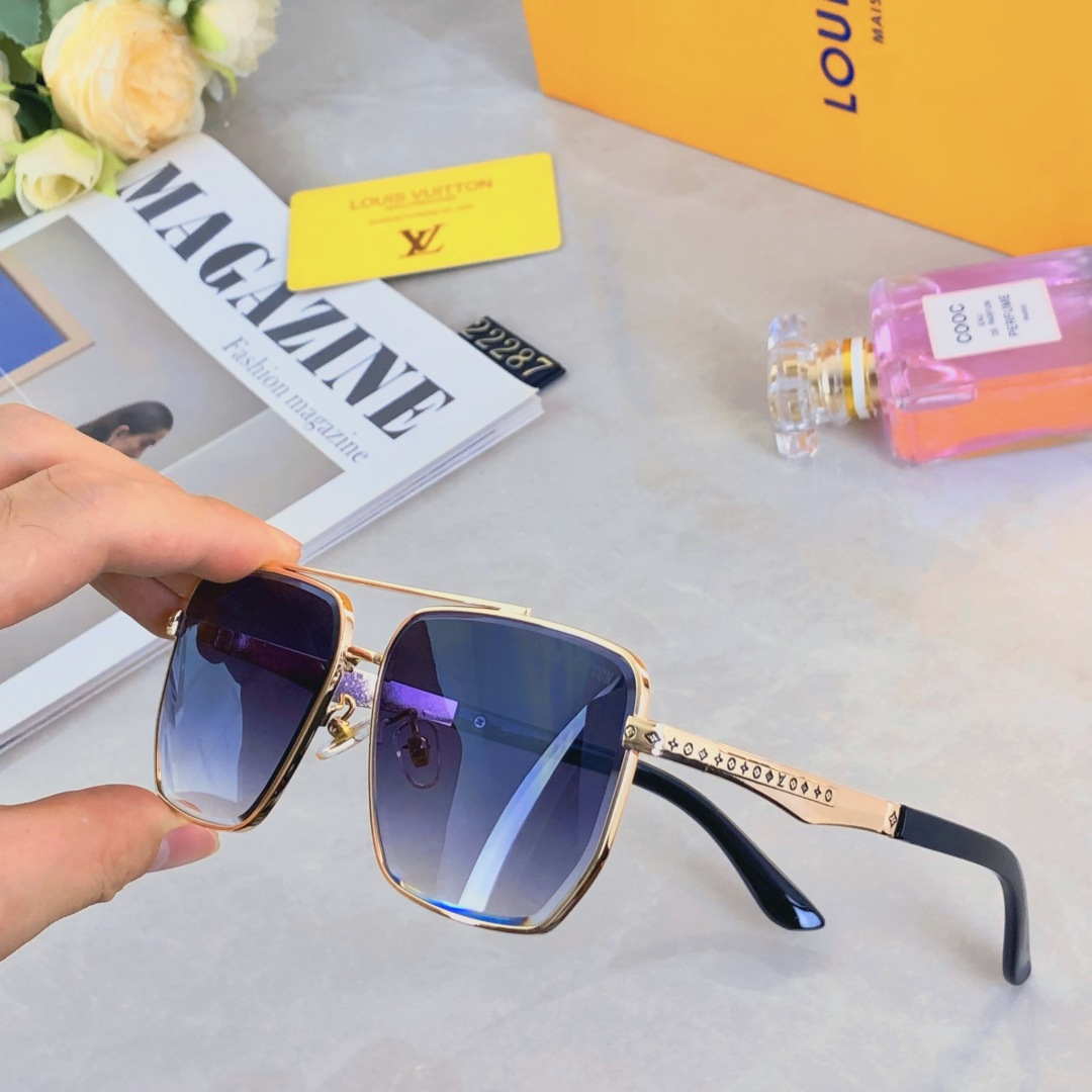 。。Louis vuitto*新款太阳镜欧美爆款金属双梁时尚大框墨镜驾驶开车太阳眼镜