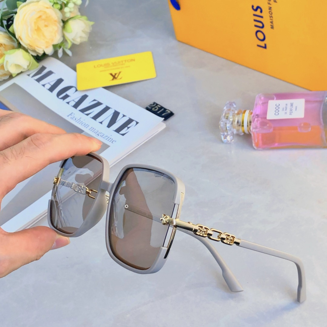 。。Louis vuitto*复古太阳镜韩版潮流百搭女网红街拍简约大框眼镜太阳眼镜