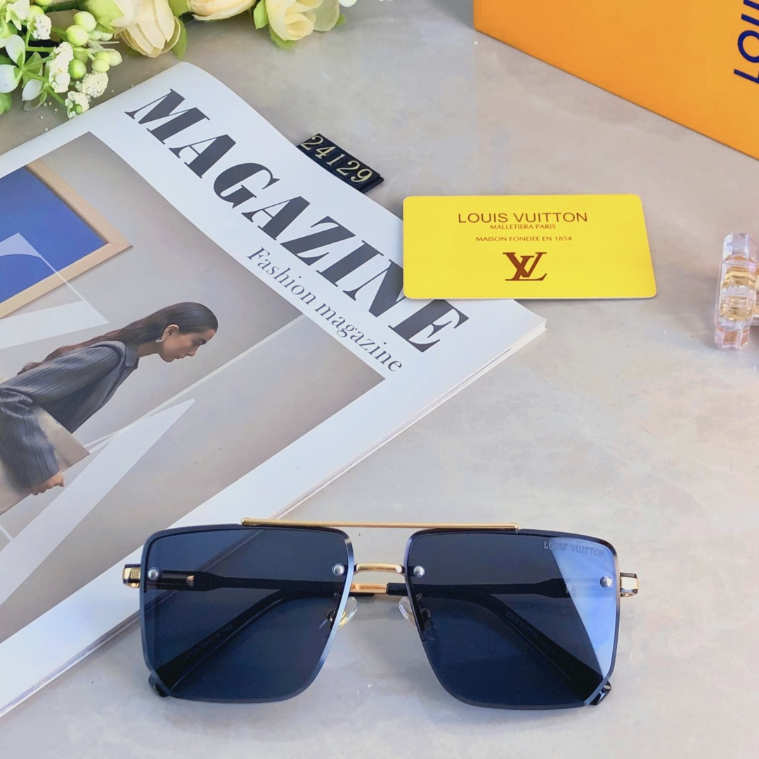 。。Louis vuitto*2025新款韩版ins大框墨镜个性潮流太阳眼镜女圆脸防紫外线街拍男