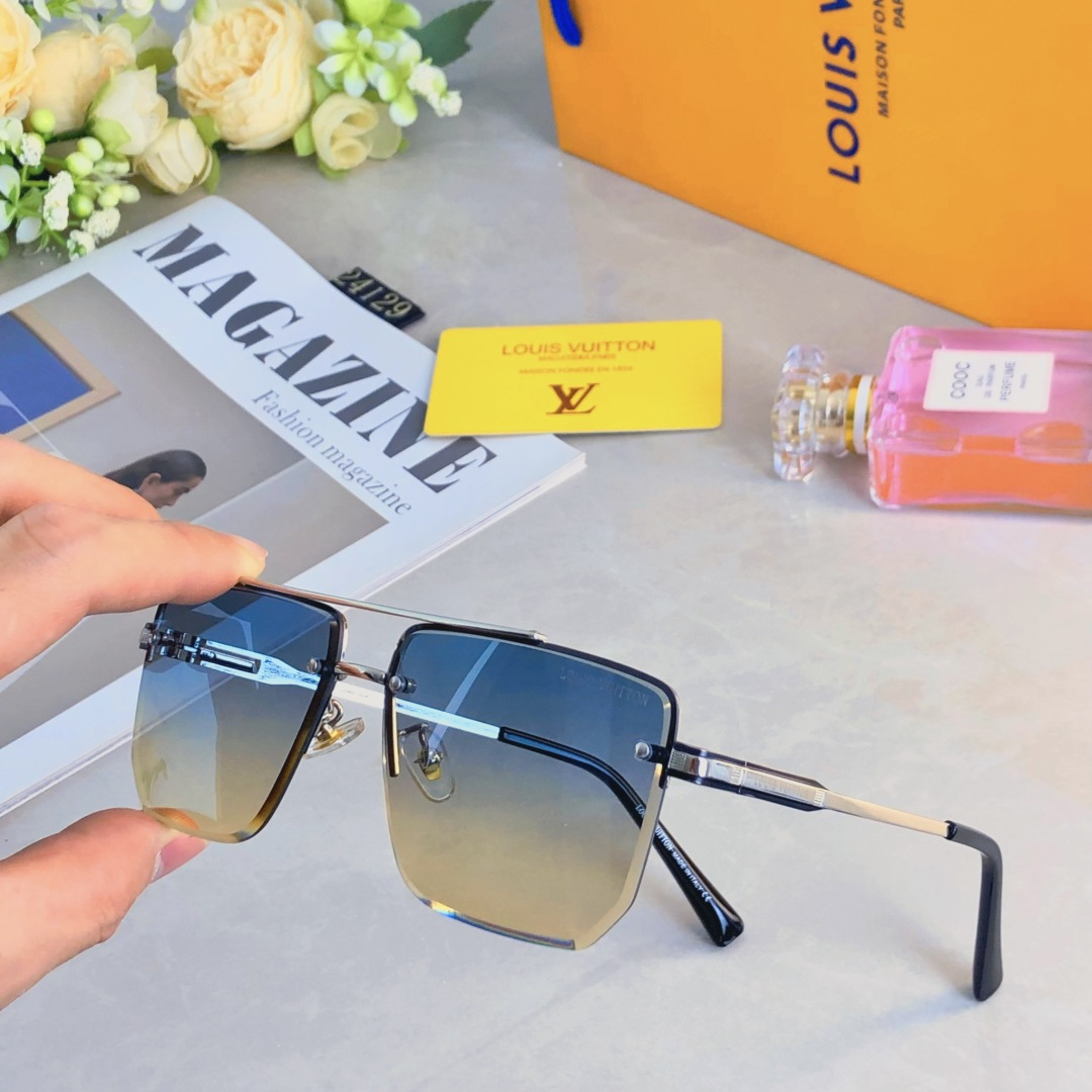 。。Louis vuitto*2025新款韩版ins大框墨镜个性潮流太阳眼镜女圆脸防紫外线街拍男