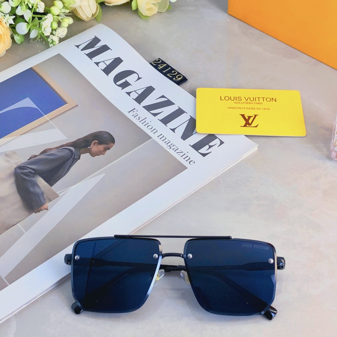 。。Louis vuitto*2025新款韩版ins大框墨镜个性潮流太阳眼镜女圆脸防紫外线街拍男
