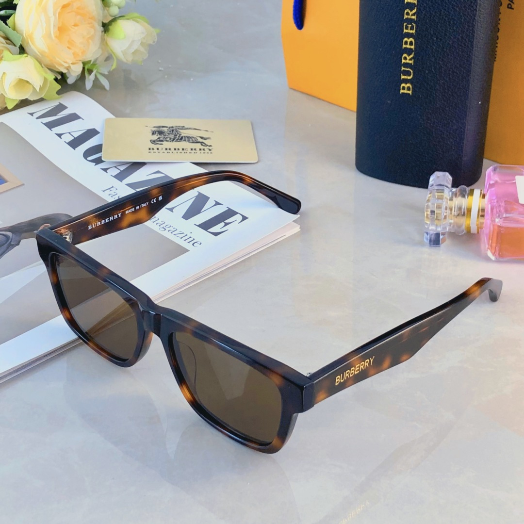 。。Burberr*高级感ins欧美复古猫眼板材太阳眼镜王嘉尔同款2025新墨镜