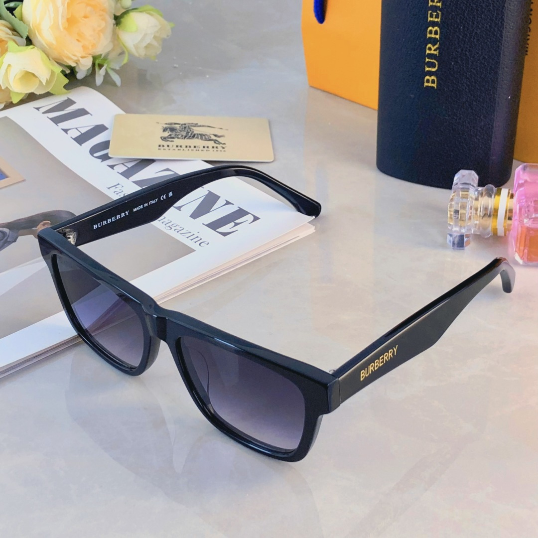 。。Burberr*高级感ins欧美复古猫眼板材太阳眼镜王嘉尔同款2025新墨镜